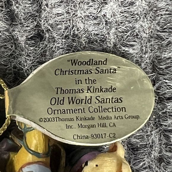 VTG‎ 2003 Thomas Kinkade Old World Santas Christmas Heirloom Ornaments Set Of 3 - Picture 8 of 14